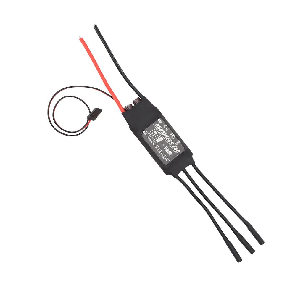 60A Brushless ESC for 3 to 6S LiPo Battery RC Brushless Motor Electric Speed Controller for DIY RC Airplanes Drones
