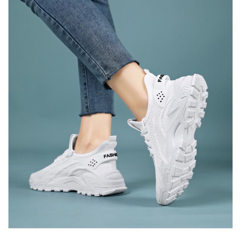 Neue Sommermode Damen Schuhe mit atmungsaktivem Mesh und dicken Sohlen, Retro Sportschuhe