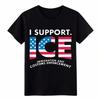Ich unterstütze ICE Patriotisches USA T-Shirt-USA Flagge Einwanderungsbehörde Unisex Tee