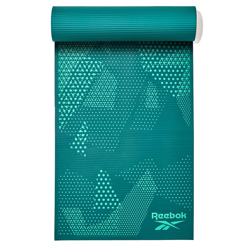 Reebok 7mm Grüne Halbtonton Fitness für und Trainingsmatte, Dick, Breit, Schalldicht, Yoga, Pilates,