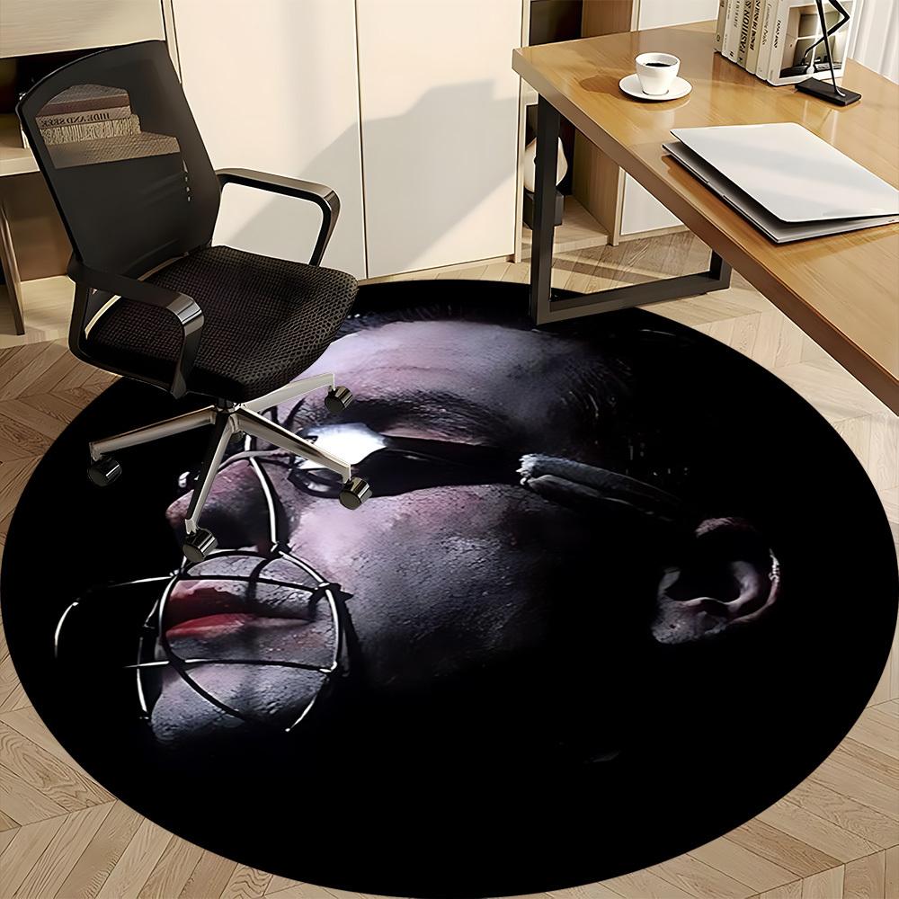 1PC Rammstein Office Round Rug, Non-slip, Soft and Durable Office Rug for Interior Decoration, Perfect for Office, Beautiful Decoration
