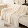 Plush Sofa Towel Full Cover Cream Windproof Cat Claw White Sofa Blanket High-end Thickened Anti-slip Sofa Cover