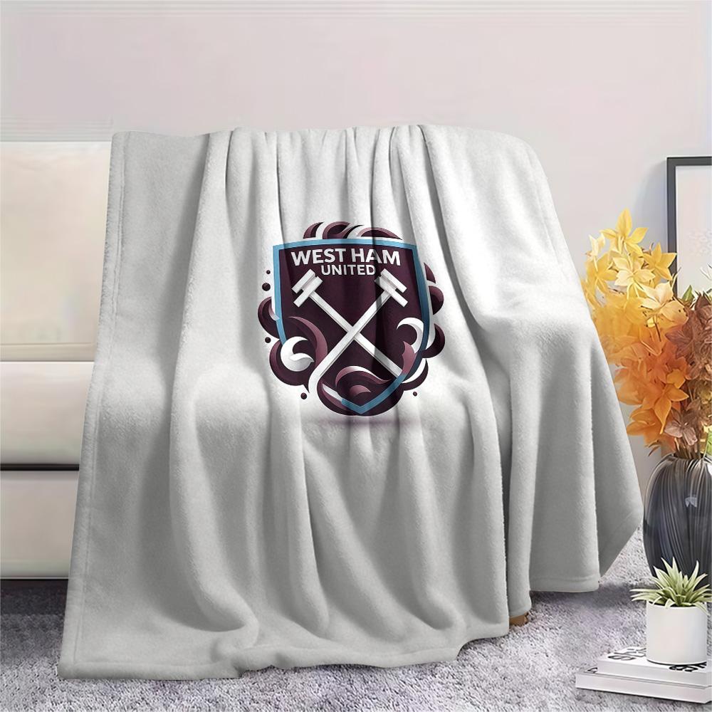 West Ham United F.C. Flanelldecke, Hohe Qualität, Bequem für alle Jahreszeiten, Heimdekoration, Wärme und Komfort