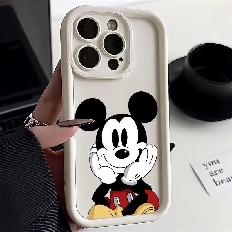 Dumb Mickey Is Suitable for Apple 16plus Mobile Phone Case 16promax Soft 13 New 12pro Cartoon X/xs