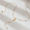 Trendy Delicate Heart Shaped Pendant Dainty Fine Chains Necklaces Chain Gold Plated Zircon Stainless Steel Women's Fashion Gift