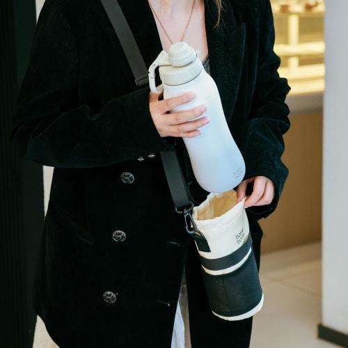 BOTTLE BOTTLE Water Bottle, 0.75 Liter, Mug, Direct Drinking, Stylish, Double-Walled, Stainless Steel, Portable, Large Capacity, Outdoor, with Sponge,