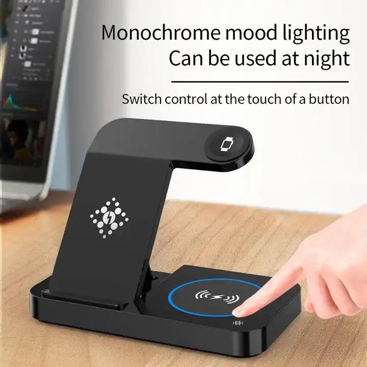 Fast 15w Portable 3 in 1 Wireless Charger Foldable 3 In1 Folding Stand PD Charging Station Dock for iPhone IWatch Earphone Watch