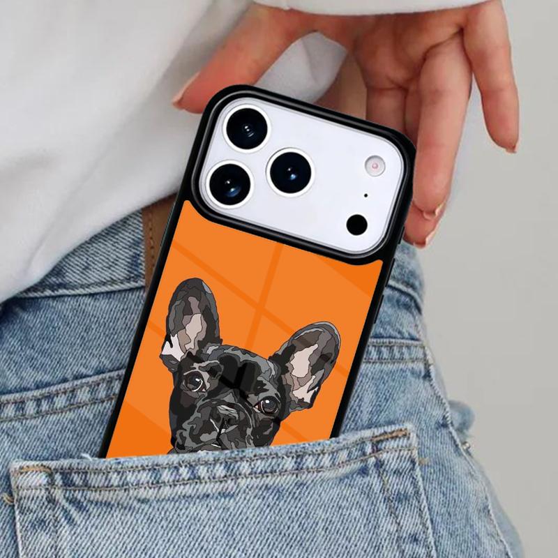 Cute French Bulldog Boston Terrier Phone Case for iPhone 16e 15 14 13 12 17 Pro Max Plus Air 17pro Cover Coque