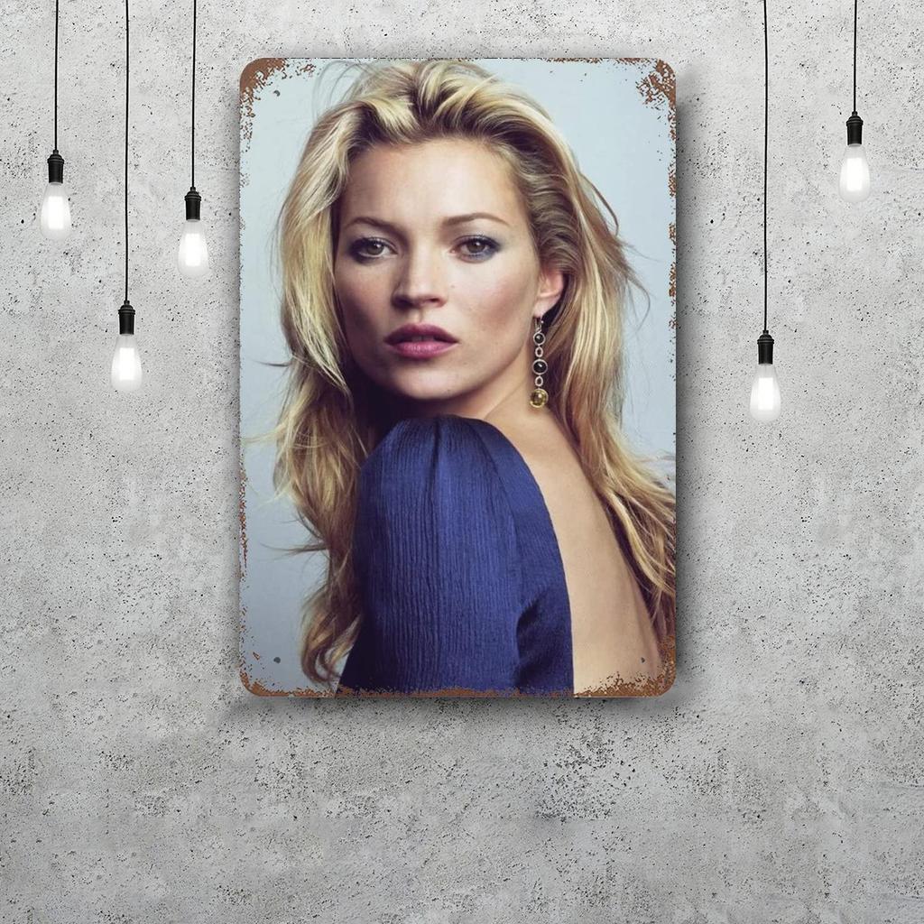 kate moss Decor Poster Vintage Tin Sign Metal Sign Decorative Plaque for Pub Bar Man Cave Club Wall Decoration