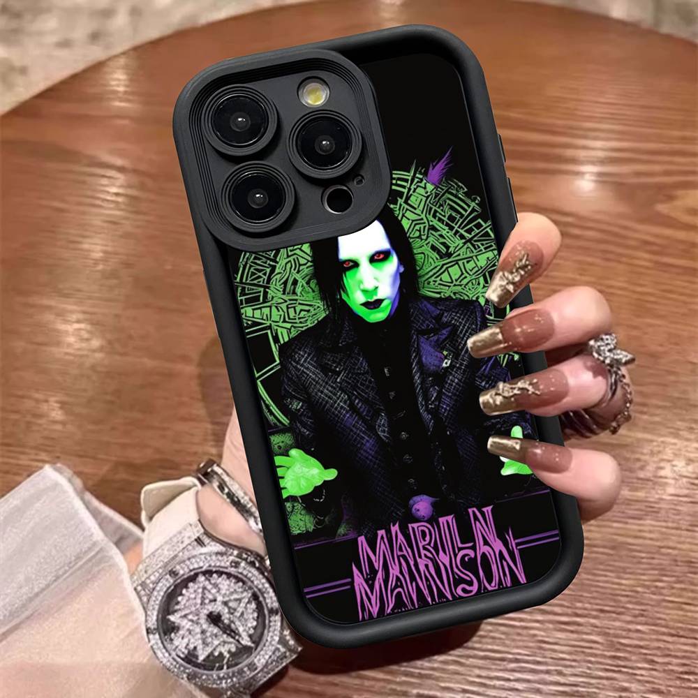 

Rock Band Marilyn Manson Phone Case For IPhone 17 16 15 14 13 12 11 Pro Max Plus Mini Luck Cover iPhone 12pro max