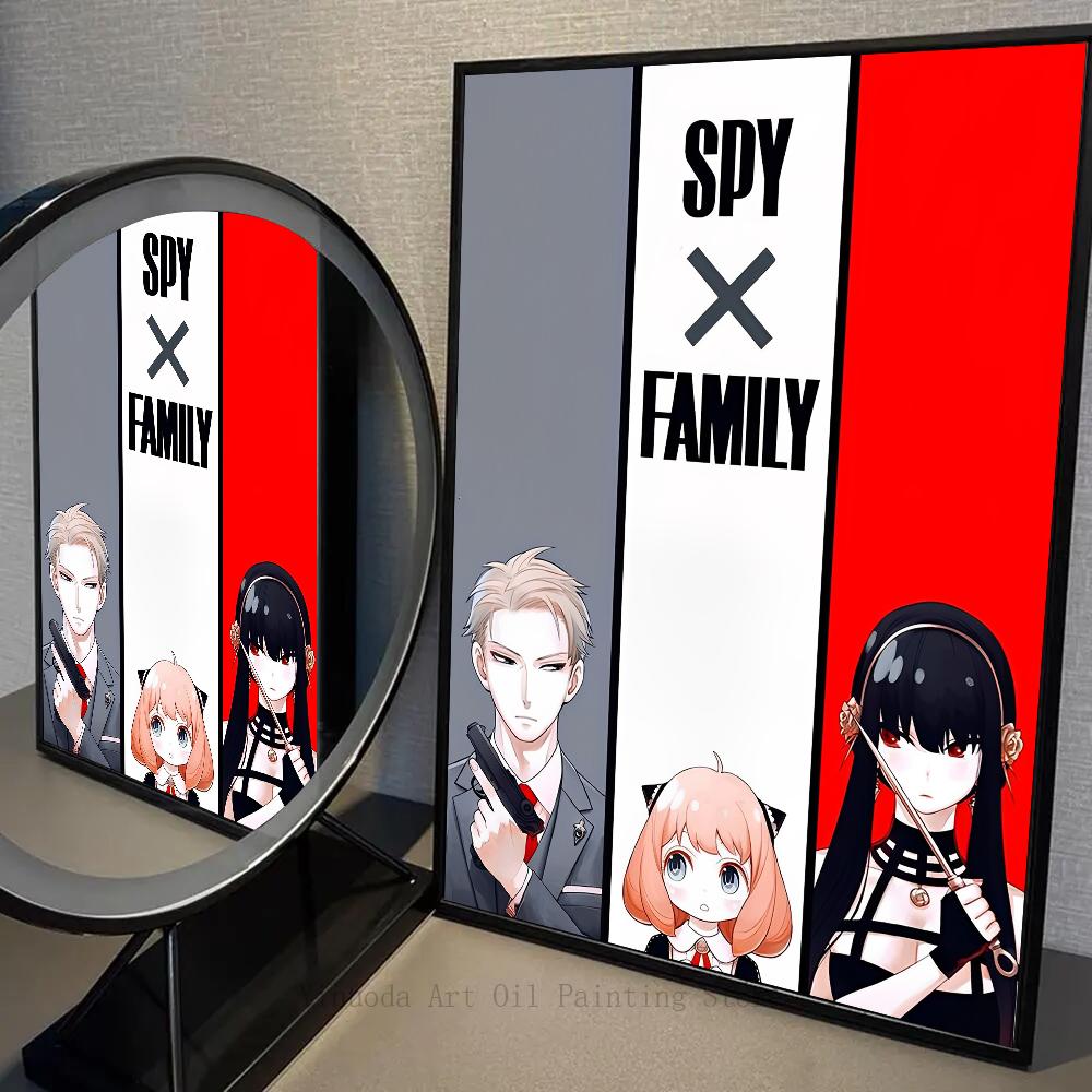 1PC Anime Spy X Family Comic Book Poster Poster Self-adhesive Art Waterproof Paper Sticker Coffee House Bar Room Wall Decor