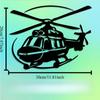 Metall-Hubschrauber Wandkunst, Wetterfeste Gartendekoration, Luftfahrtgeschenk für Piloten