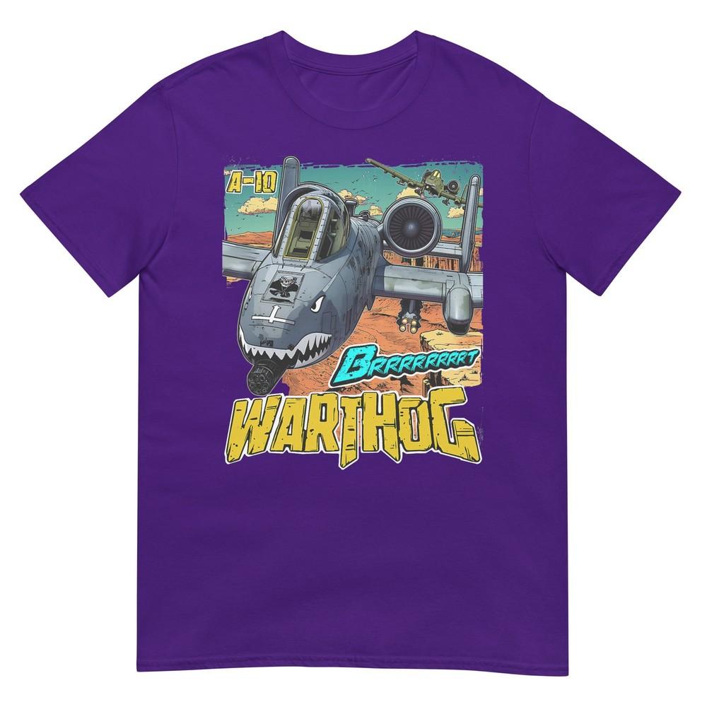 A10 Warthog Düsenflugzeug Brrrt Lustiges Comic-Grafik-T-Shirt