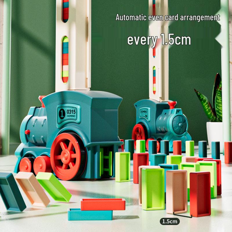 Domino Train Educational Toy: Automatic Block Dispenser for Kids