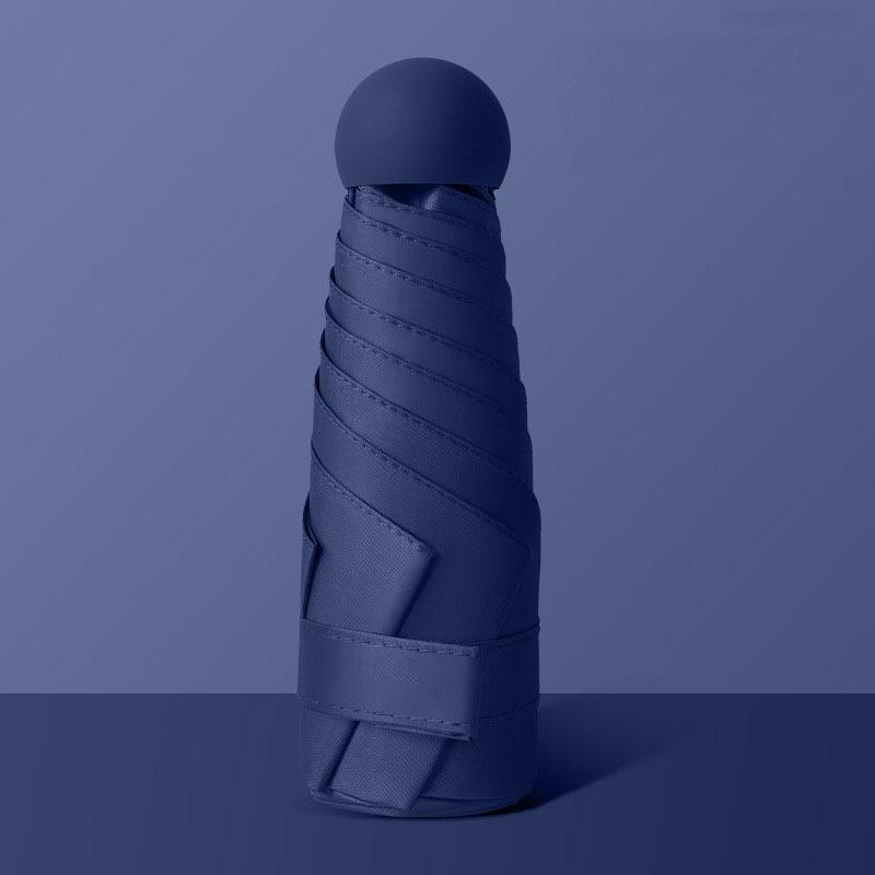 Kompakter UV-Schutz Faltbarer Regenschirm mit Schwarzer Fütterung