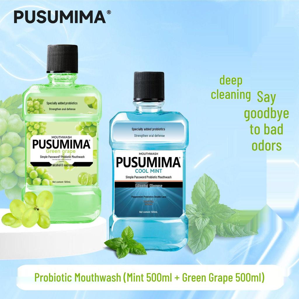 Minty Probiotic Antibacterial Mouthwash: Fresh Breath, Long-Lasting, Sugar-Free, Portable.