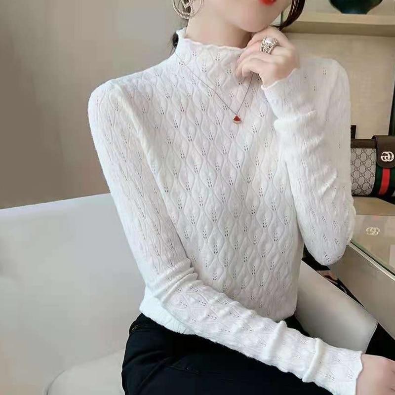 Turtleneck Women Sweaters Autumn Winter Pullover Cashmere Warm Slim Tops Sweater Knitted Jumper Solid Soft 17688