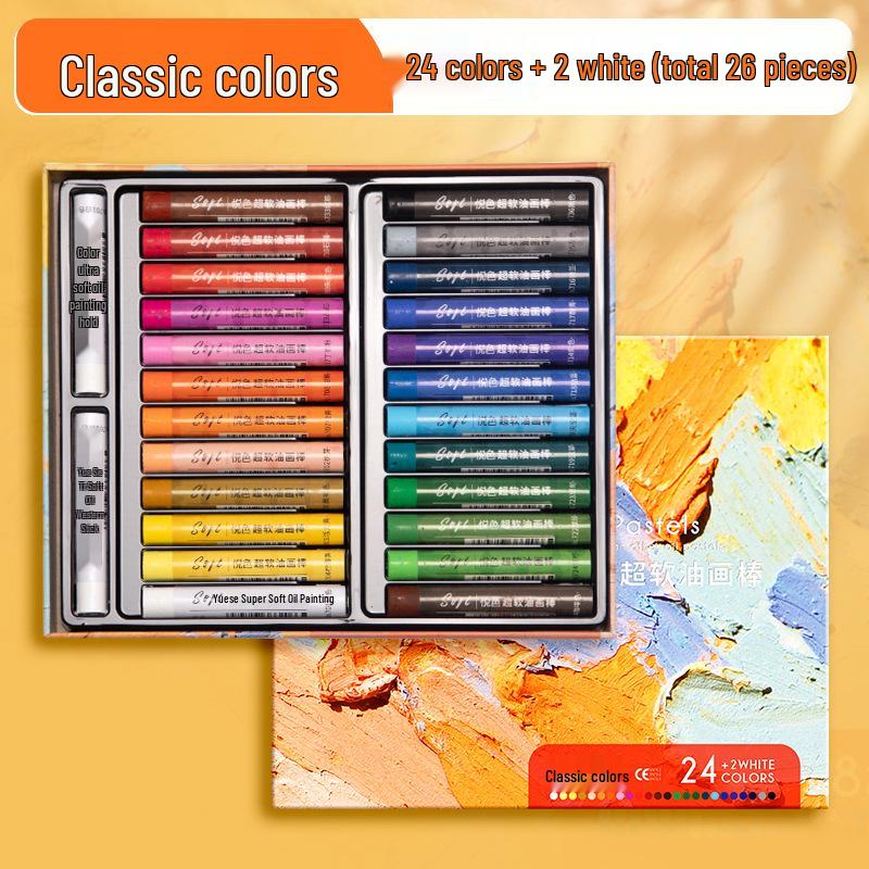 Kaba Bear 48 Farben Morandi Ölpastellkreiden für Grundschüler - Weiche, lebendige 3D-Kunst-Wachsmalstifte