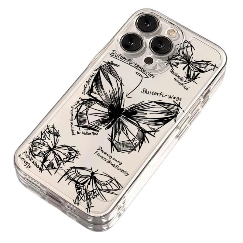 Butterfly Art iPhone Case for Models 12-17, Including 14, 15, 16 Pro Max