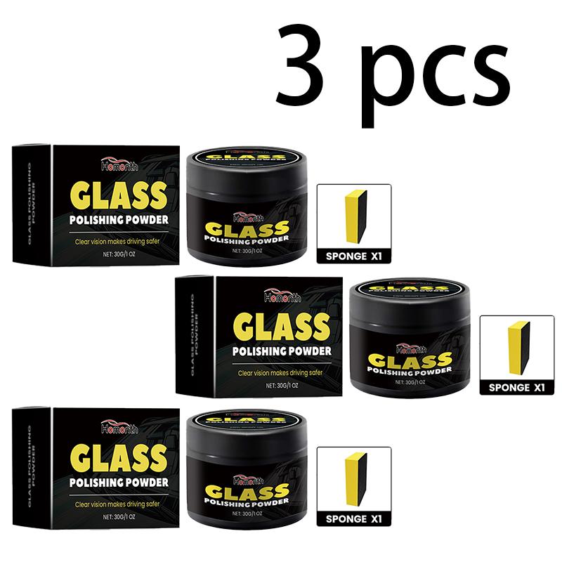 Homonth Prášek na leštění autoskel Leštění a čištění olejového filmu na čelním skle auta Prášek na čištění skla auta