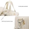 H3CD Mom Bag Handbag Embroidered Pattern Multi Compartment Splashproof Diaper Bag