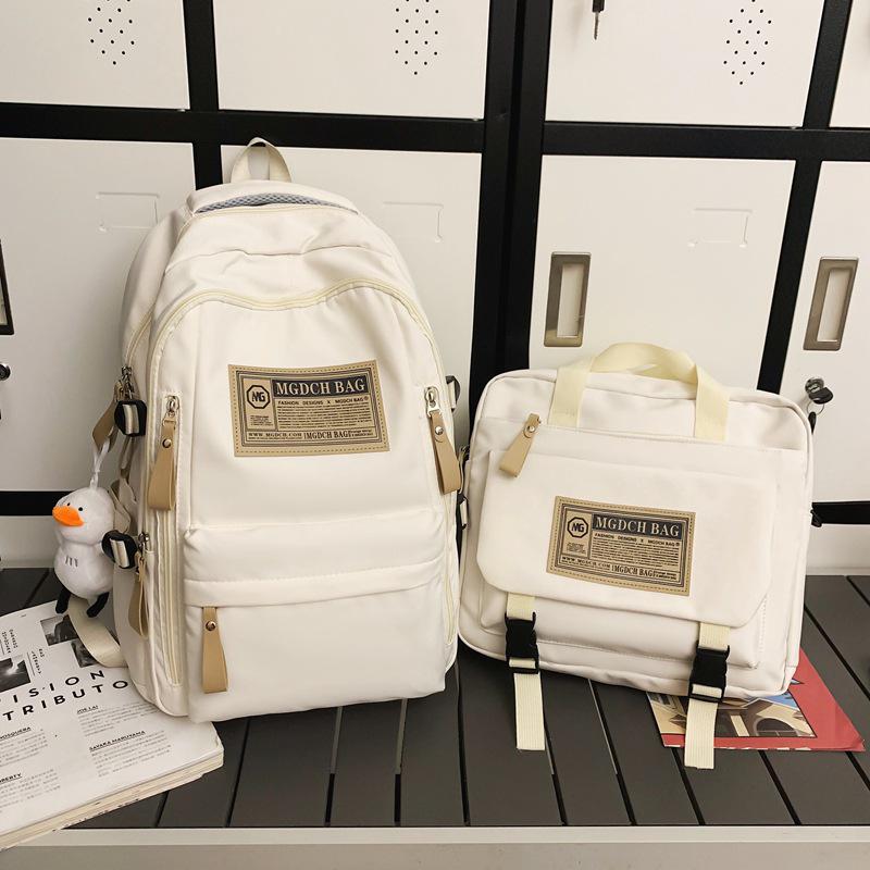 Fashionable Water-Repellent Student Backpack: Trendy High-Capacity Design for Couples