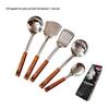Stainless Steel Wood Grain Handle 5-Piece Kitchen Utensil Set