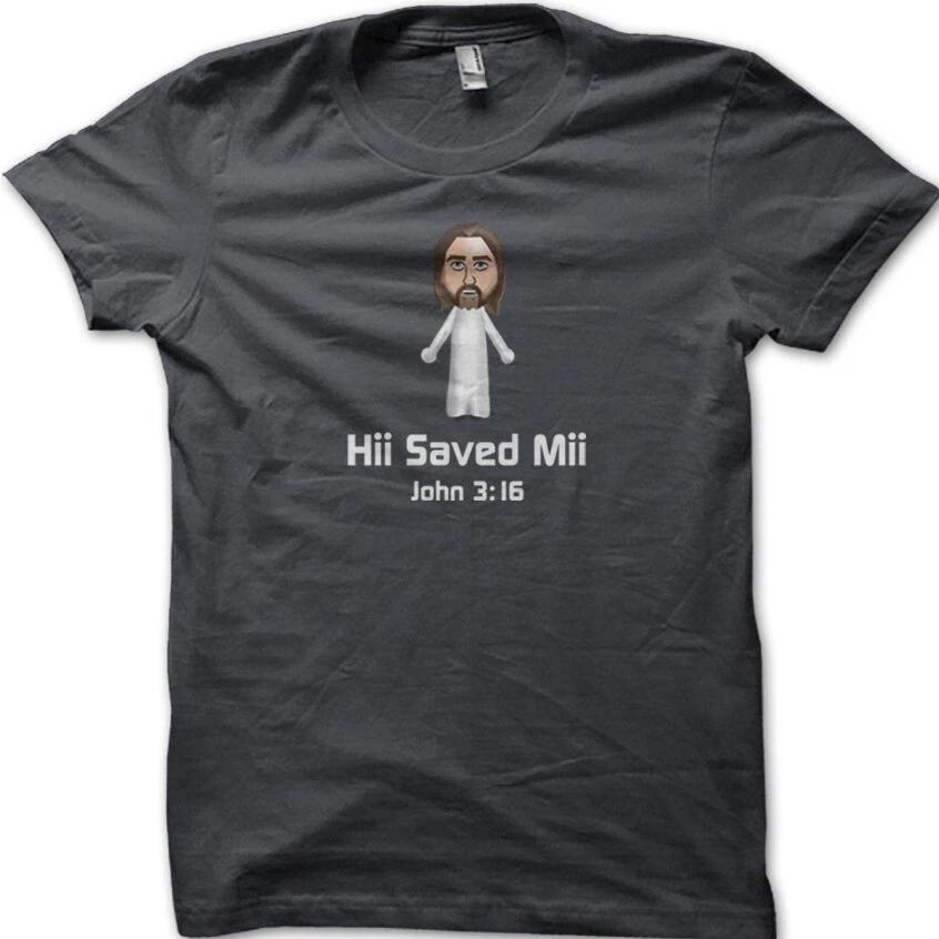 Hii SAVED Mii Jesus JOHN 3:16 printed cotton T-shirt 8965 S