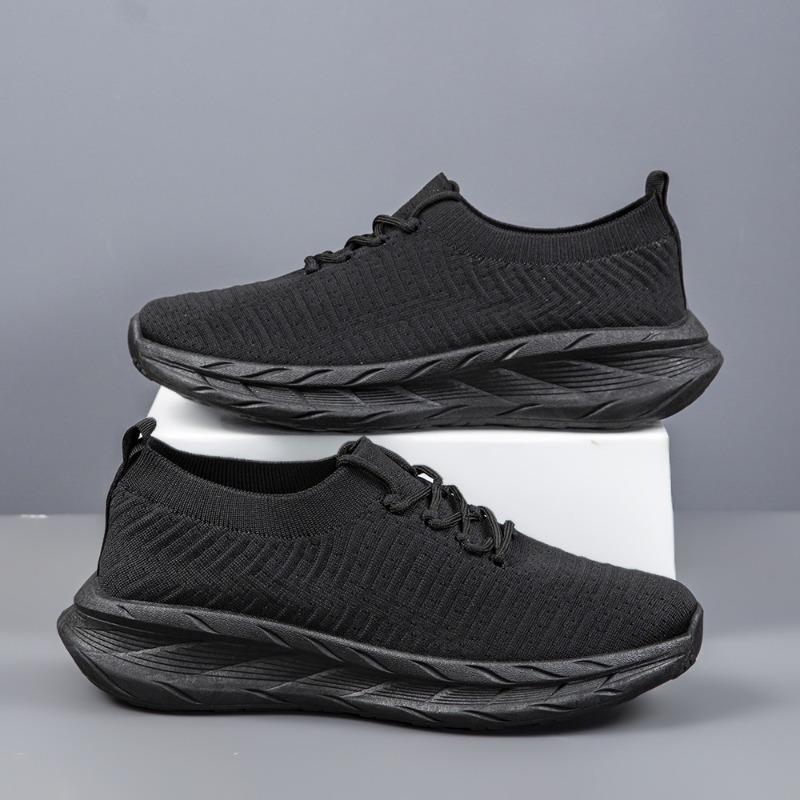 Flying weaving autumn fashion men's shoes breathable thin mesh shoes men's lightweight casual sports running shoes