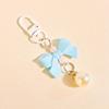 Key Chain Bow Knot Keyring Candy Color Imitation Bow Keychain  Girls Gifts