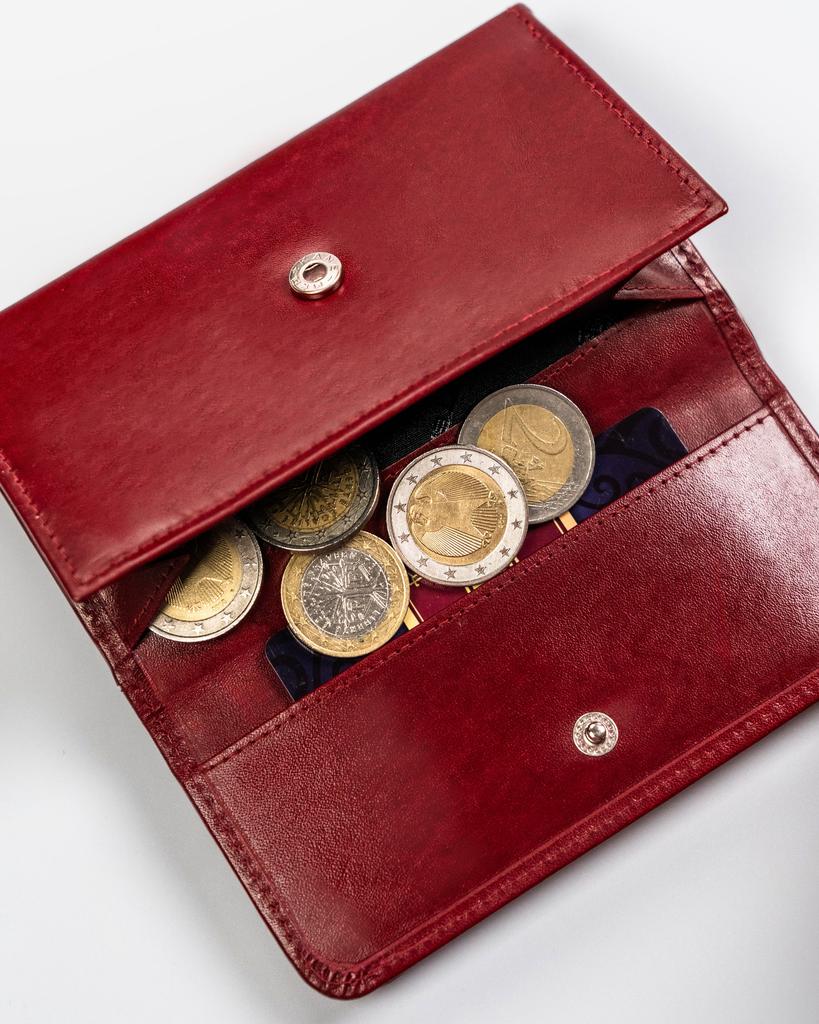 Women's Leather Wallet PTN 27074-TVT-6608 Red