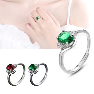 Solid Sterling S-apphire Rings For Women Fashion Blue Tanzanite Gemstone Adjustable Ring Wedding Jewelry