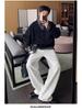 Men's Korean Style Two-Piece Patchwork Hoodie - Autumn/Winter Loose Fit, Solid Color, Versatile Design.