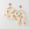 Newborn Quilted Cotton Winter Set: Boneless Two-Piece Outfit for Autumn and Winter