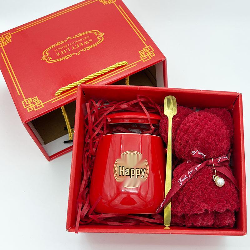 Geburtstagsgeschenk-Set für Senioren: Handtuch-Langlebigkeitsbecher & Geschenkbox für 60-90 Jahre Feier