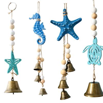 Turtles/Seahorses/Starfishs Wind Chimes Garden Decors Hanging Ornament Windchime for Mediterraneans Themed Home Decors