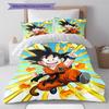 Son Goku Pattern Bedding,Quilt Set Quilt Cover Pillowcase Home Birthday Gift (1 * duvet cover + 2 * pillowcase, without core)