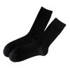 Women's Black & White Ribbed Slouch Socks - Mid-Calf Length, Versatile for Autumn/Winter, Pair with Leather Shoes