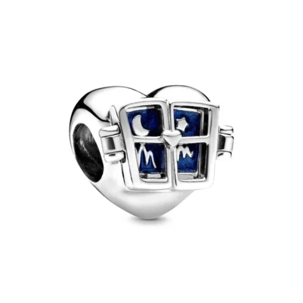 New 925 Silver Family Tree House Charm Pendant with Stars Moon for DIY Bracelet Jewelry Accessories