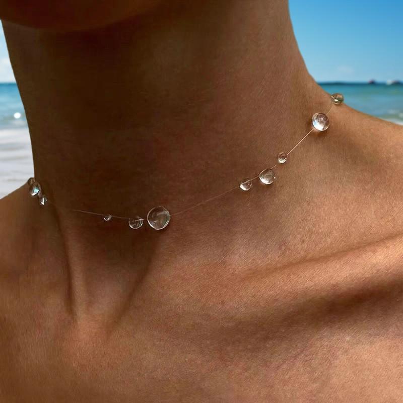 Clear Dew Drop Choker One Size