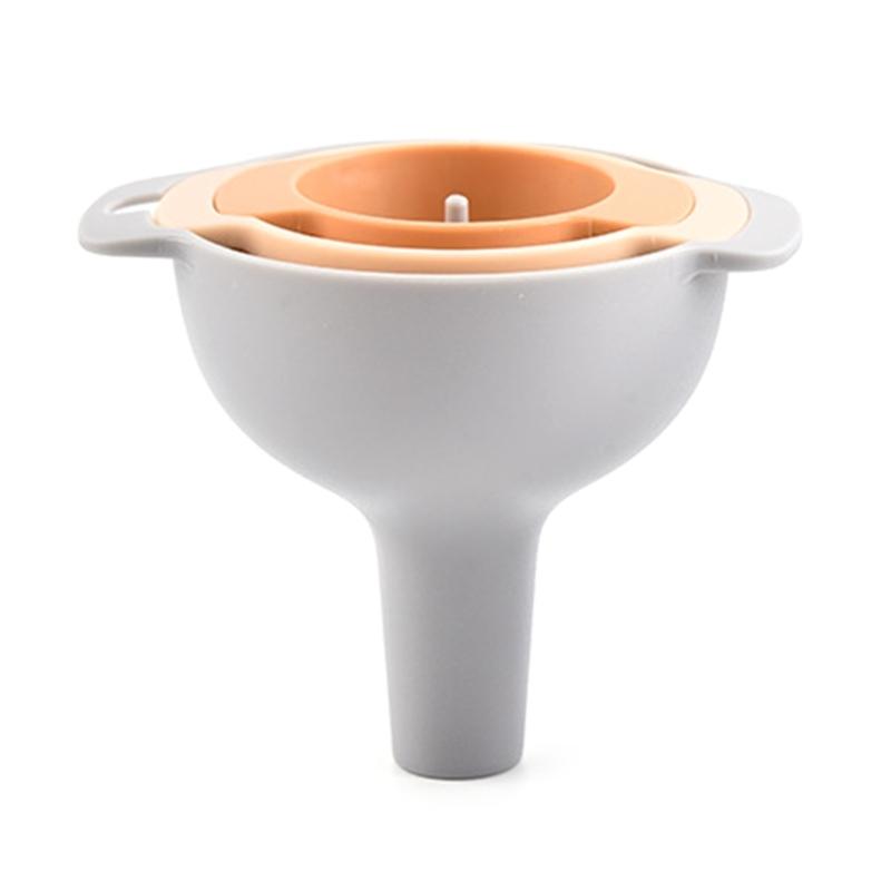 4 in 1 Funnel Multiuse Small Kitchen Funnel with Removable Strainer Plastic Funnel for Filling Water Bottle Liquid
