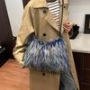 Chic Furry Crossbody Bag: Plush Autumn/Winter Handbag