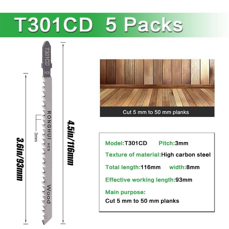 Premium Woodworking Curved Saw Blade- Stainless Steel Jigsaw Blades with Teeth for Fine Cuts