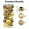 24pcs 3cm Christmas Balls Xmas Tree Ornaments Gold Red Green Christmas Hanging Ball Tree Decorations Navidad New Year Home Decor