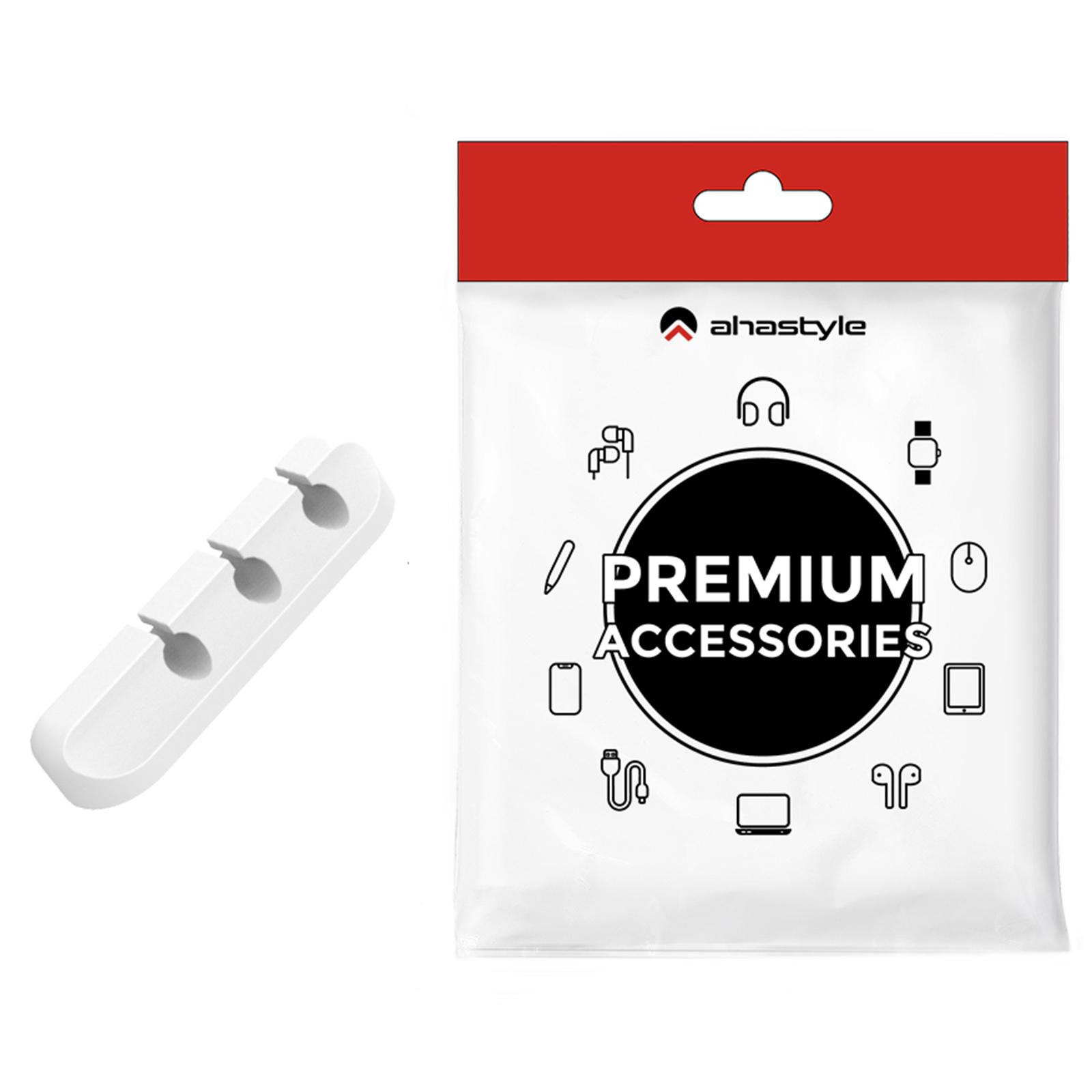 

AHASTYLE WG144 Silicone Cable Clip Wire Organizer 3-Hole Adhesive Cord Management White