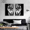 Wall Art Picture Wolf Head Animal Poster Nordic Style Black White Canvas Print Painting Scandinavian Modern Home Room Decoration