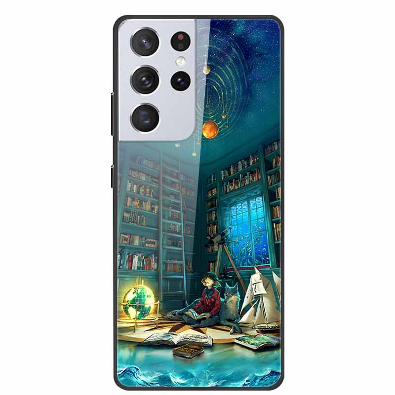 For Samsung Galaxy S25 Ultra Tempered Glass Case Back Cover Hard Phone Cases for SamsungS25 ULTRA 5G SM-S938B Protective Capa