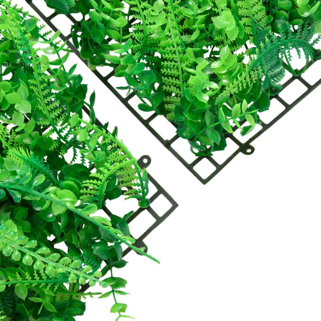 Artificial Fern Leaf Privacy Screen 24 Pcs Green 40 X 60 Cm