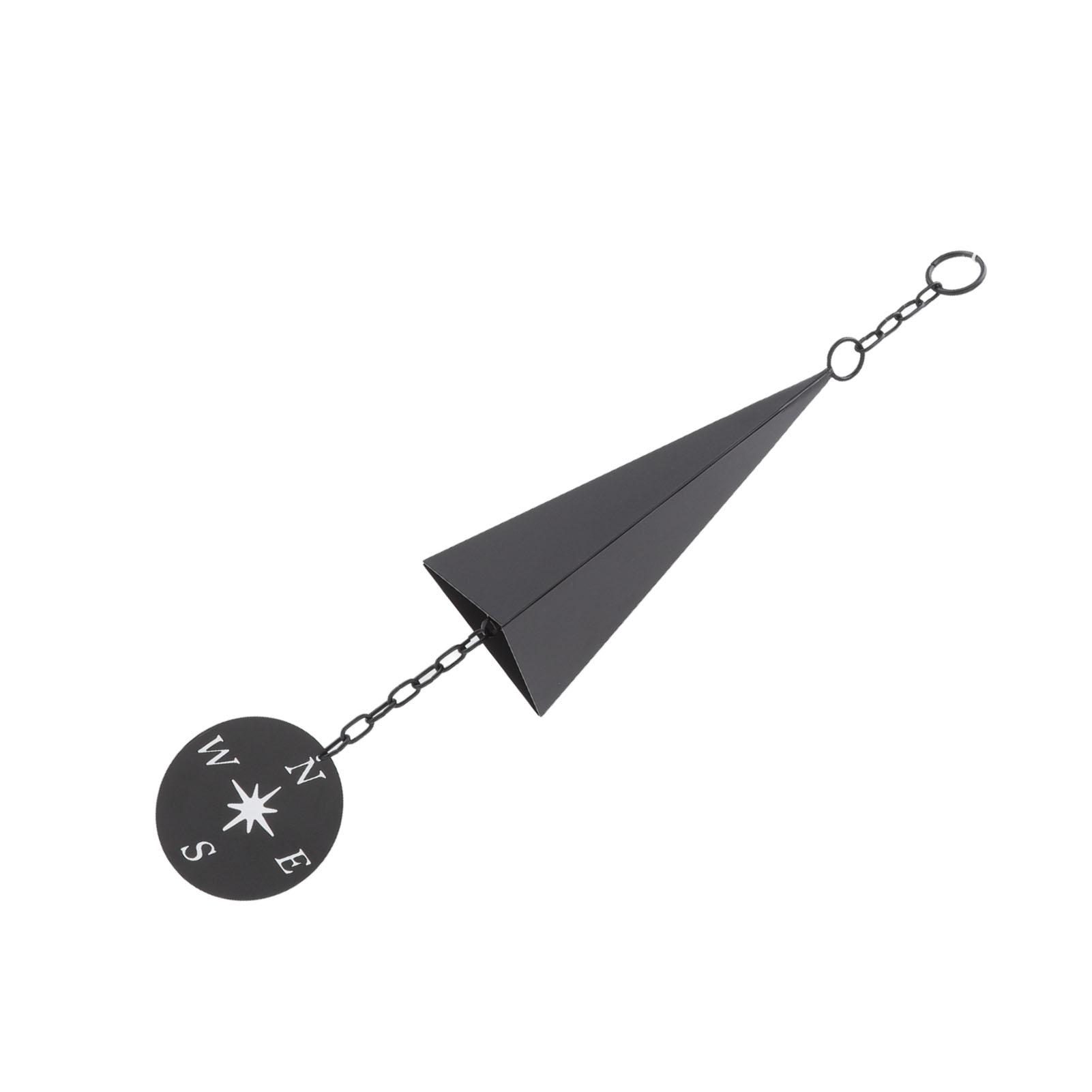 

North Country Iron Triangle Wind Bell Chimes with Compass Indoor Outdoor Decor Wall Ornament for Home Porch Patio Garden