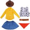 SCLYX Adult Women's Cowboy Cosplay Costume with Hat, Woody Costume, Toy Story Woody Costume, Halloween, Event, Party Costume #21185 (Women's, Size M)